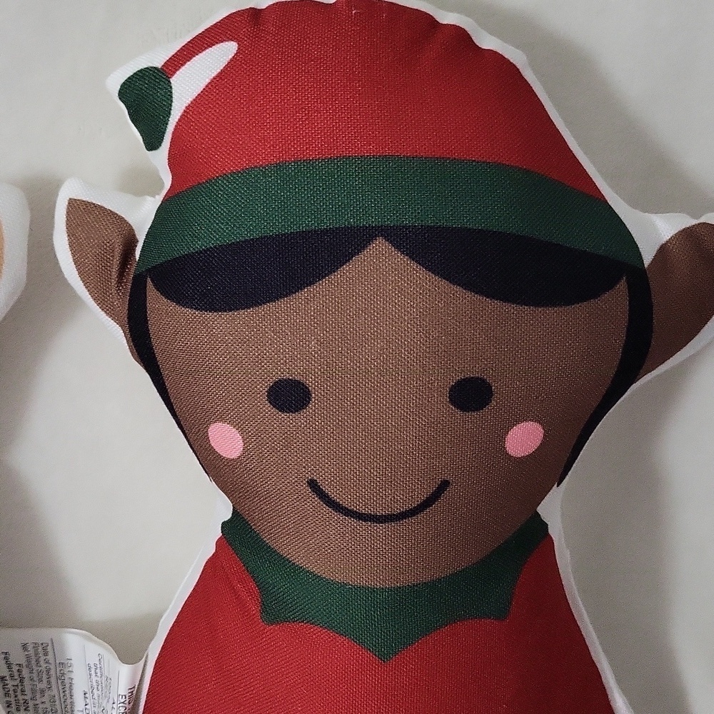 Set Of 2 Festive Elf Plush Pillows - Picture 3 of 9